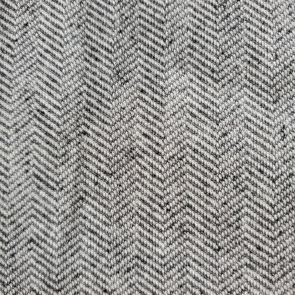Eileen Fisher Herringbone Organic Cotton Longline Open Front Jacket Cardigan L